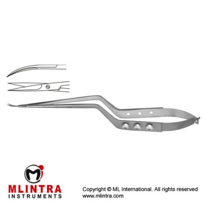 Potts Micro Scissor Curved - Bayonet Shaped Stainless Steel, 23 cm - 9"